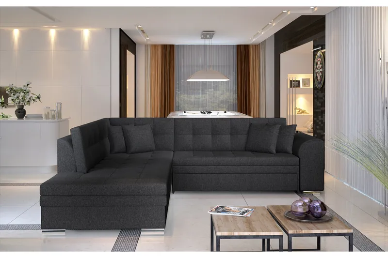 Moclino hjørnesovesofa, Grå