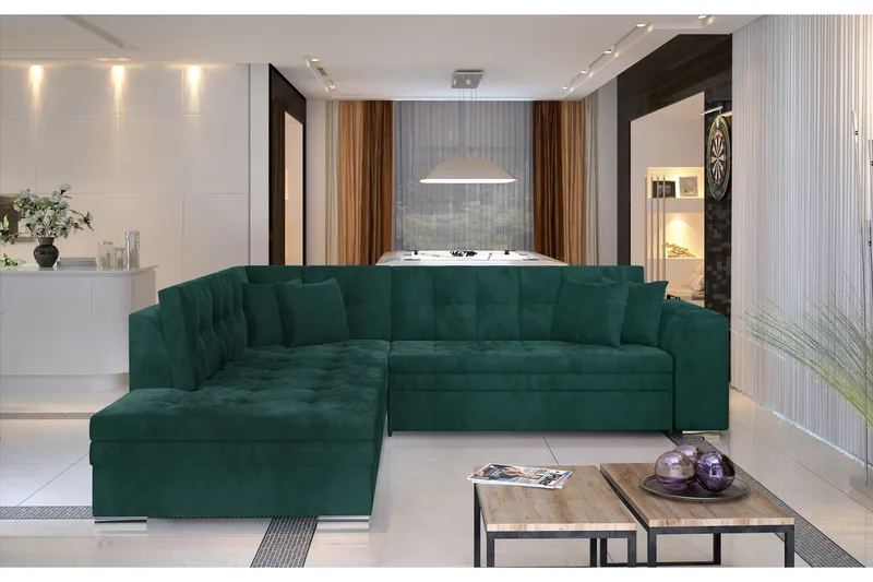 Moclino hjørnesovesofa, Grøn