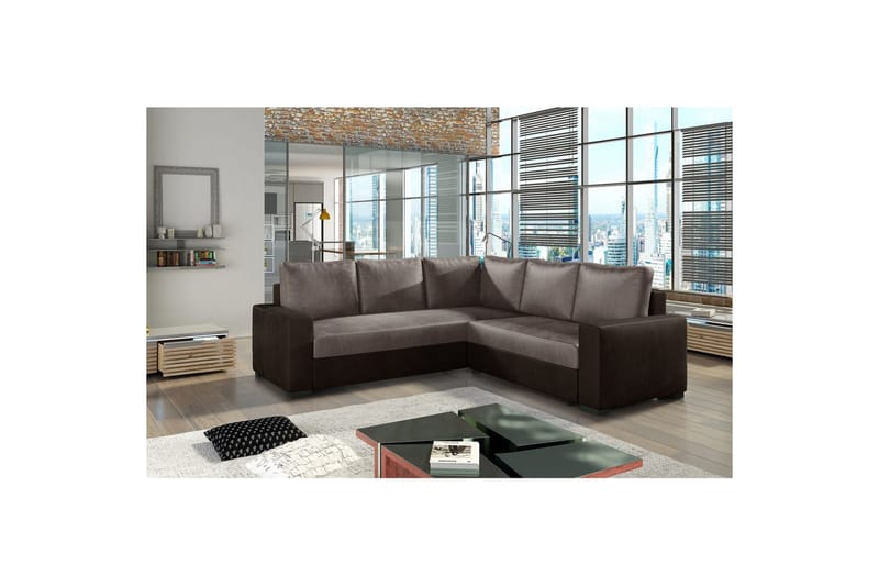 Modulsofa Eltap Canis 235x235x89 cm - Monolith 09, Monolith 29, Mørk Beige, Brun - Møbler - Sofaer - Sovesofaer