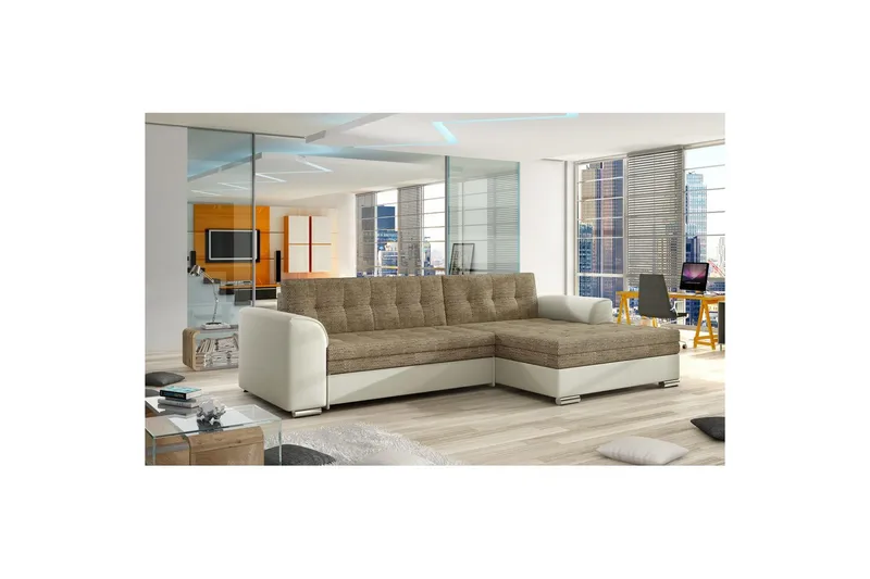 Modulsofa Eltap Conforti 275x165x78 cm, Berlin 03, Soft 33, Beige, Højre