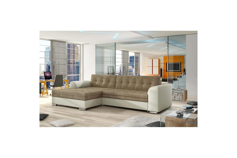 Modulsofa Eltap Conforti 275x165x78 cm - Berlin 03, Soft 33, Beige, Venstre - Møbler - Sofaer - Sovesofaer
