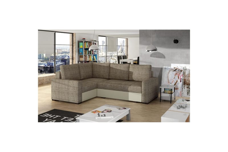 Modulsofa Eltap Corona 235x162x90 cm - Berlin 03, Soft 33, Beige, Venstre - Møbler - Sofaer - Sovesofaer
