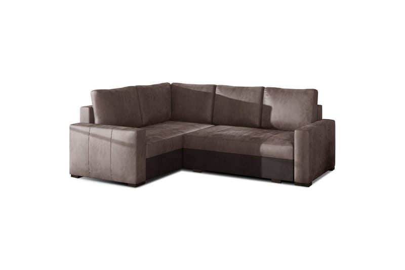 Modulsofa Eltap Corona 235x162x90 cm, Monolith 09, Monolith 29, Mørk Beige, Brun, Venstre