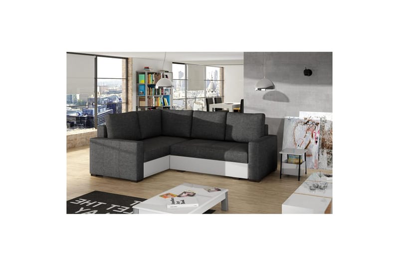 Modulsofa Eltap Corona 235x162x90 cm - Sawana 05, Soft 17, Grå, Hvid, Venstre - Møbler - Sofaer - Sovesofaer