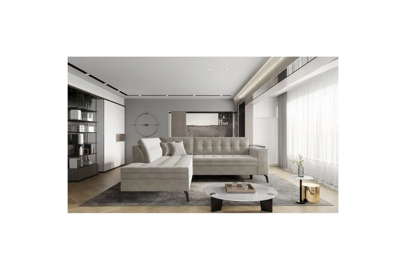 Modulsofa Eltap Lanvin 260x210x93 cm, Sola 18, Venstre