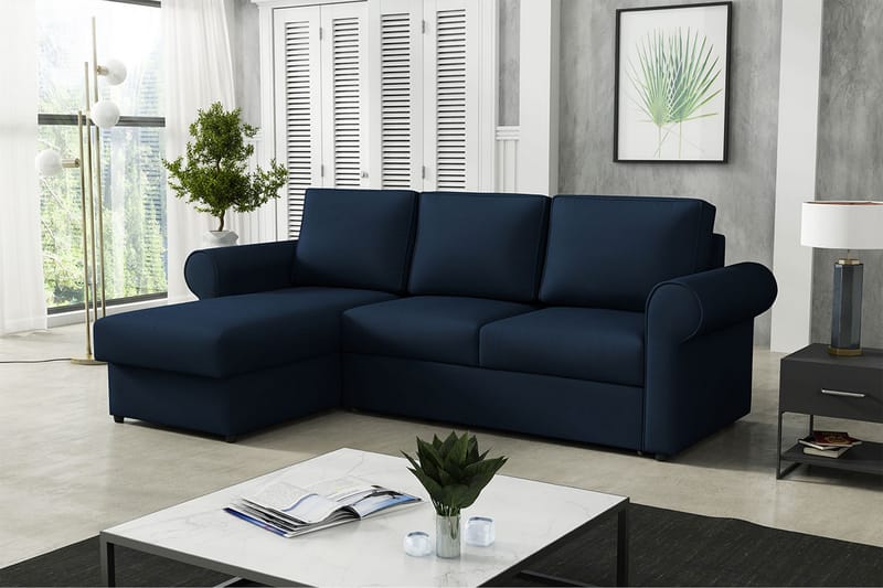 Monaco Hjørnesofa - Blå - Møbler - Sofaer - Sovesofaer
