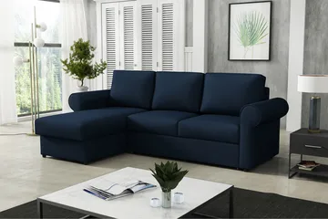 Monaco Hjørnesofa - Blå - Møbler - Sofaer - Sovesofaer