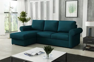 Monaco Hjørnesofa - Mørketurkis - Møbler - Sofaer - Sovesofaer