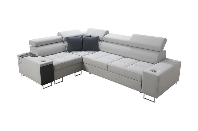 Morenia 3-pers. Hjørnesovesofa Venstre - Hvid - Møbler - Sofaer - Sovesofaer