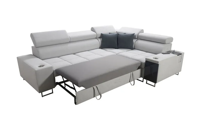 Morenia 3-pers. Hjørnesovesofa Venstre - Hvid - Møbler - Sofaer - Sovesofaer