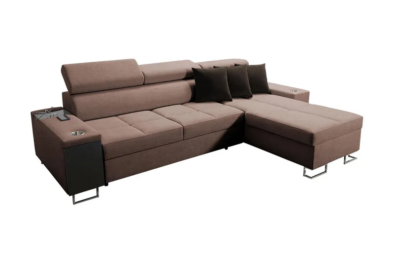 Morenia 3-pers. Hjørnesovesofa Højre - Brun - Møbler - Sofaer - Sovesofaer