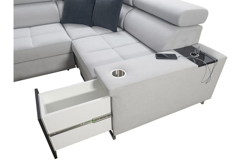 Morenia 3-pers. Hjørnesovesofa Højre - Lysegrå - Møbler - Sofaer - Sovesofaer