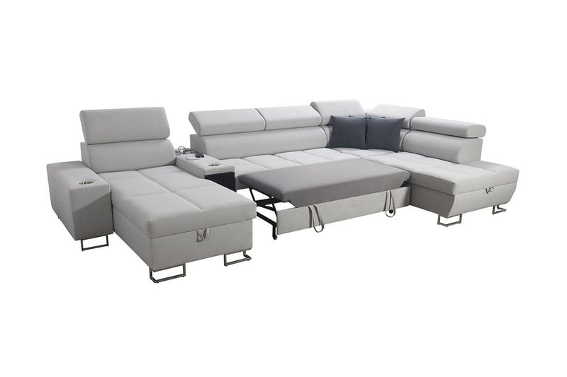 Morenia 4-pers. Hjørnesovesofa Venstre - Hvid - Møbler - Sofaer - Sovesofaer