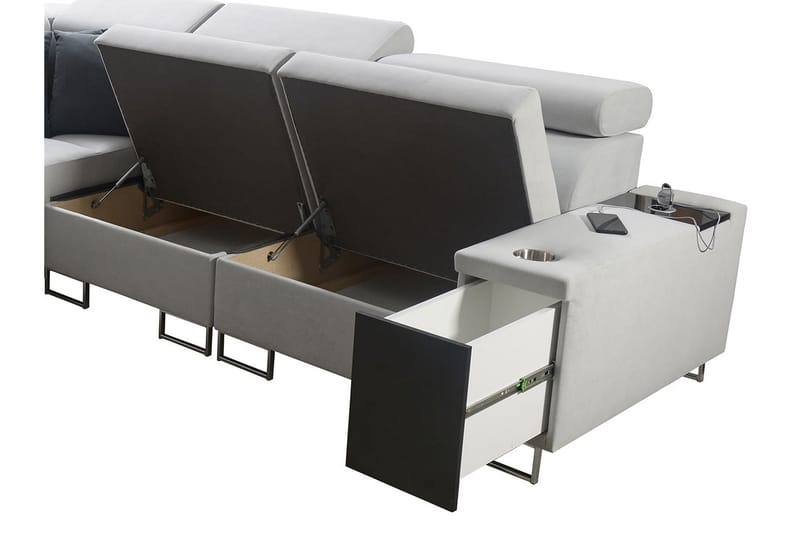 Morenia 4-pers. Hjørnesovesofa Højre - Hvid - Møbler - Sofaer - Sovesofaer