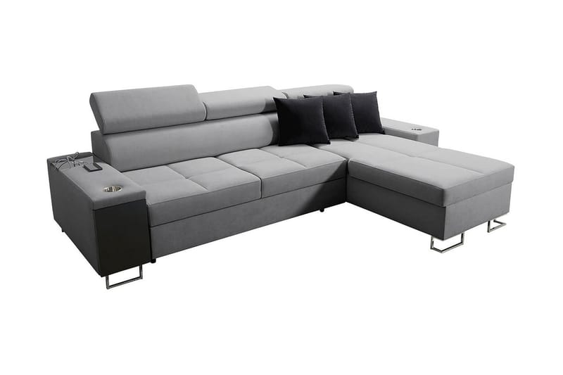 Morenia 4-pers. Hjørnesovesofa Højre, Lysegrå