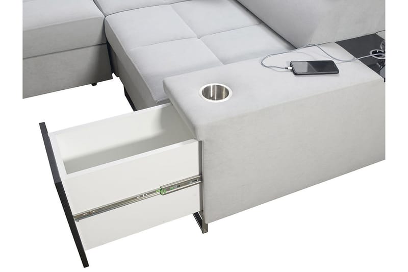 Morenia 4-pers. Hjørnesovesofa Højre - Hvid - Møbler - Sofaer - Sovesofaer