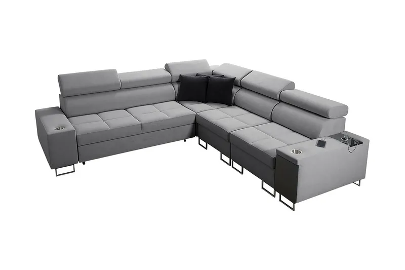 Morenia 4-pers. Hjørnesovesofa Højre, Lysegrå