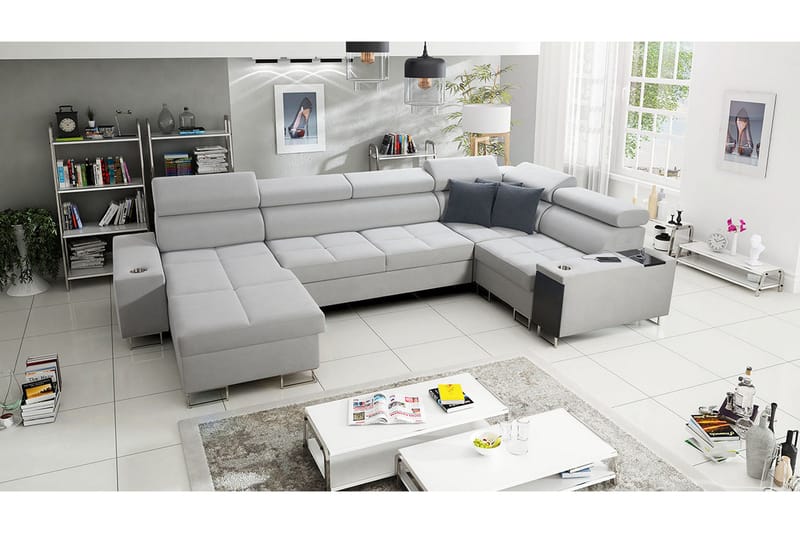 Morenia 4-pers. Hjørnesovesofa Venstre - Hvid - Møbler - Sofaer - Sovesofaer