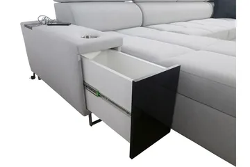 Morenia 4-pers. Hjørnesovesofa Højre - Hvid - Møbler - Sofaer - Sovesofaer