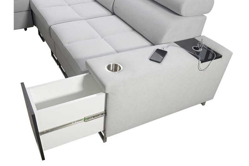 Morenia 4-pers. Hjørnesovesofa Højre - Hvid - Møbler - Sofaer - Sovesofaer