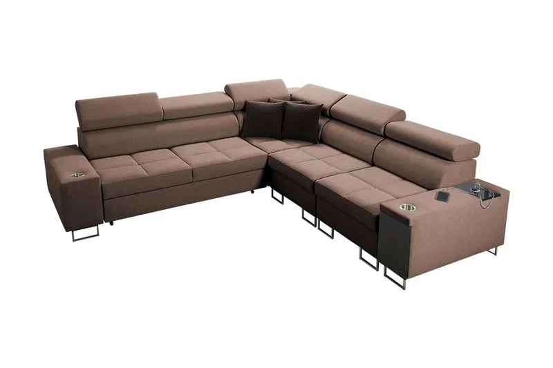 Morenia 4-pers. Hjørnesovesofa Højre, Brun