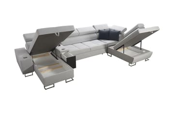 Morenia 4-pers. Hjørnesovesofa Højre - Lysegrå - Møbler - Sofaer - Sovesofaer