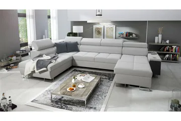 Morenia 4-pers. Hjørnesovesofa Højre - Hvid - Møbler - Sofaer - Sovesofaer