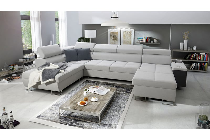 Morenia 4-pers. Hjørnesovesofa Højre - Hvid - Møbler - Sofaer - Sovesofaer