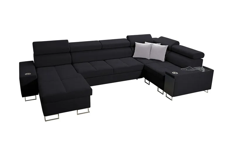 Morenia 4-pers. Hjørnesovesofa Venstre, Sort