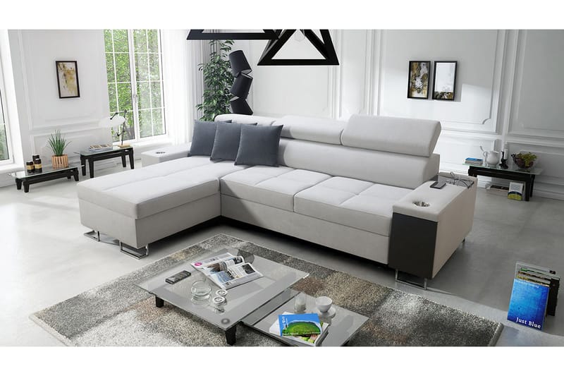 Morenia 4-pers. Hjørnesovesofa Venstre - Hvid - Møbler - Sofaer - Sovesofaer