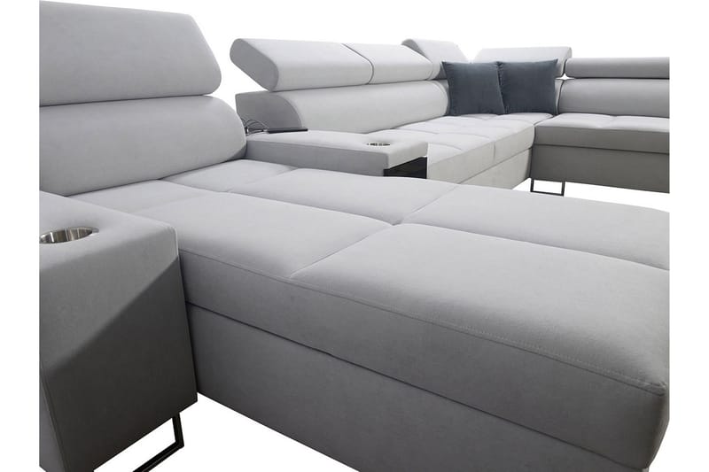 Morenia 4-pers. Hjørnesovesofa Højre - Lysegrå - Møbler - Sofaer - Sovesofaer