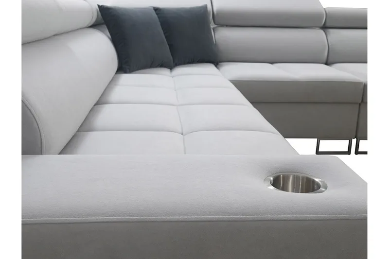 Morenia 4-pers. Hjørnesovesofa Højre - Lysegrå - Møbler - Sofaer - Sovesofaer