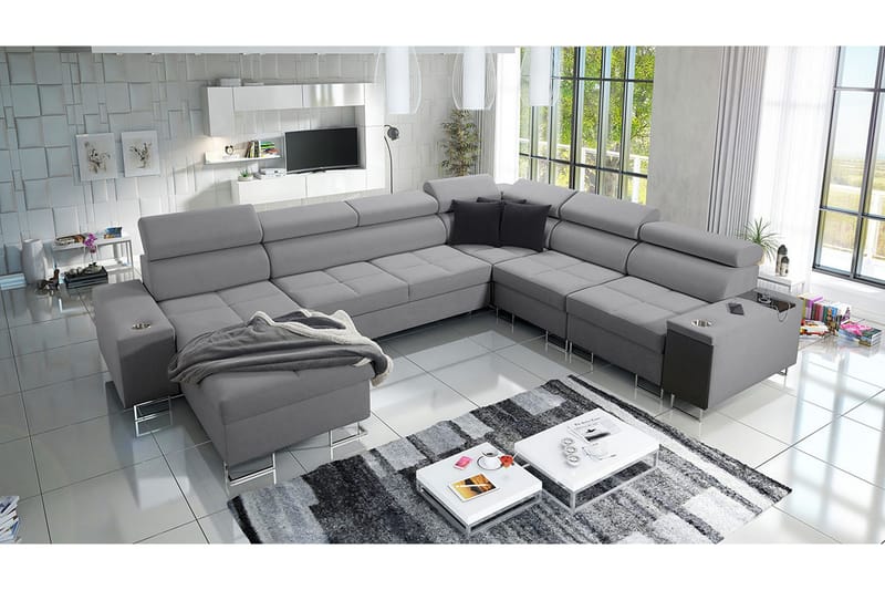 Morenia 4-pers. Hjørnesovesofa Venstre - Lysegrå - Møbler - Sofaer - Sovesofaer