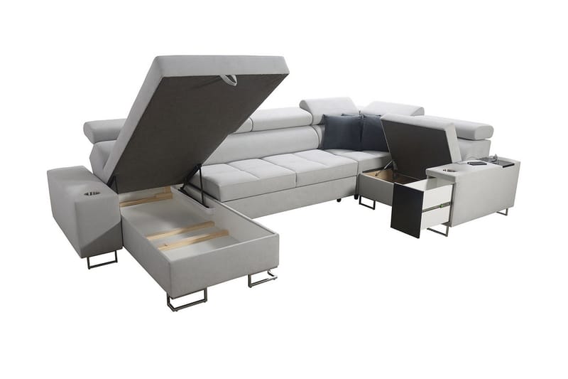 Morenia 4-pers. Hjørnesovesofa Højre - Hvid - Møbler - Sofaer - Sovesofaer