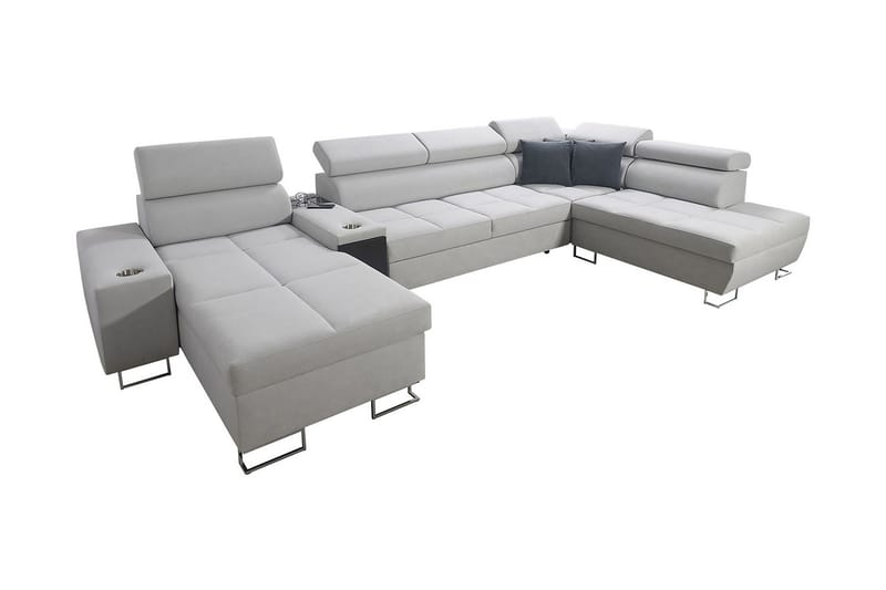 Morenia 4-pers. Hjørnesovesofa Venstre - Hvid - Møbler - Sofaer - Sovesofaer