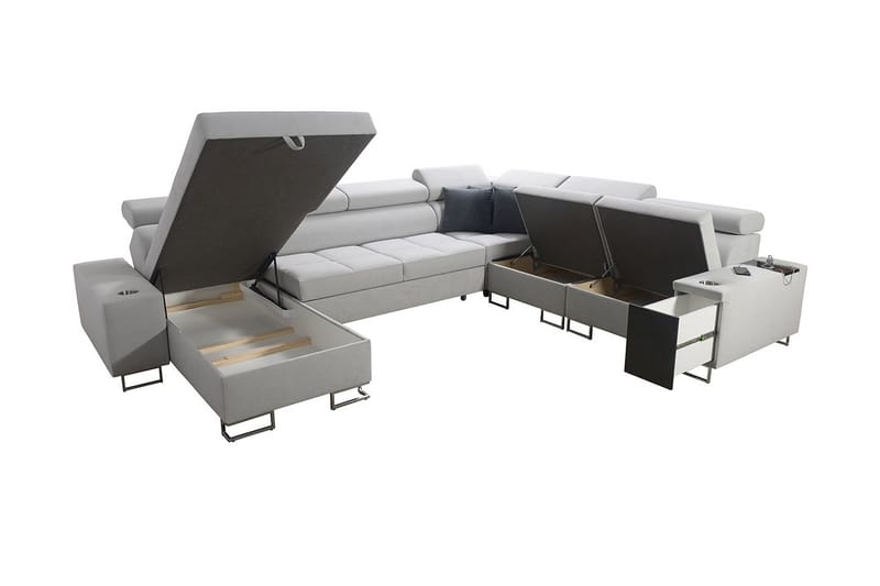 Morenia 4-pers. Hjørnesovesofa Højre - Hvid - Møbler - Sofaer - Sovesofaer