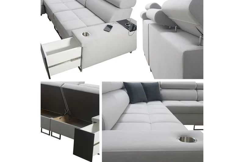 Morenia 4-pers. Hjørnesovesofa Højre - Brun - Møbler - Sofaer - Sovesofaer