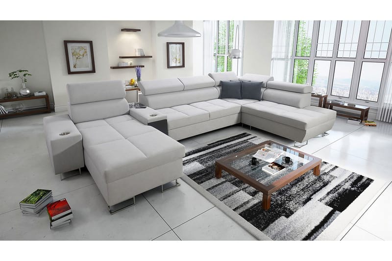 Morenia 4-pers. Hjørnesovesofa Venstre - Hvid - Møbler - Sofaer - Sovesofaer