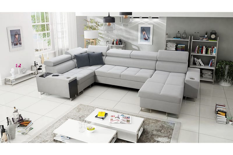 Morenia 4-pers. Hjørnesovesofa Højre - Hvid - Møbler - Sofaer - Sovesofaer