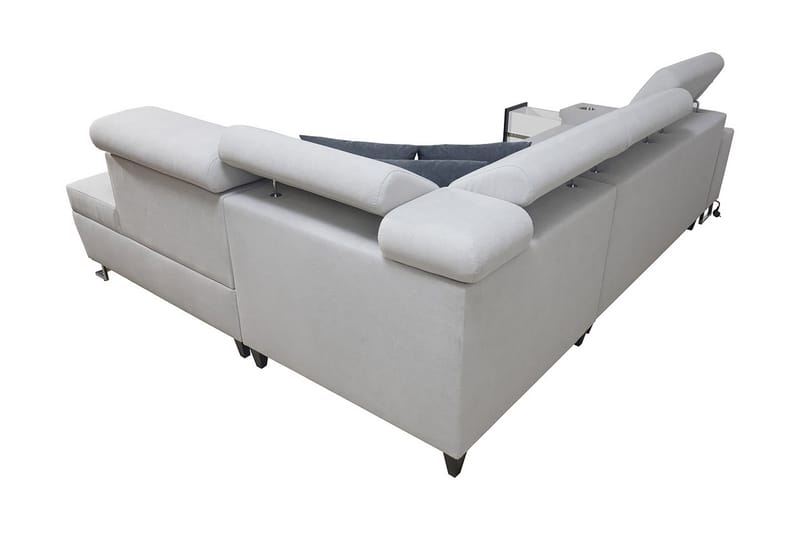 Morenia Højrevendt Sovesofa 127x210 cm med Opbevaring i Stof - Grå - Møbler - Sofaer - Sovesofaer