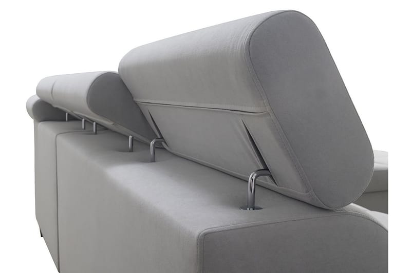 Morenia Højrevendt Sovesofa 127x210 cm med Opbevaring i Stof - Grå - Møbler - Sofaer - Sovesofaer