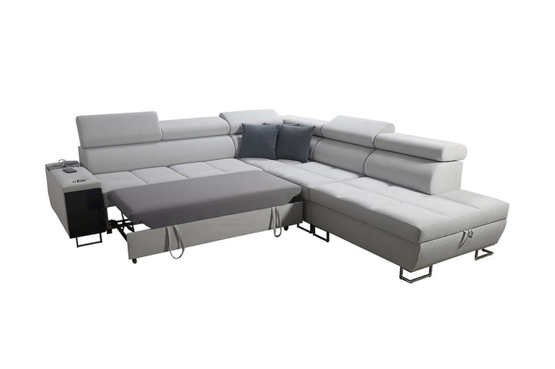 Morenia Sovesofa m. Chaiselong L-formet - Sovesofaer - Velour sofaer