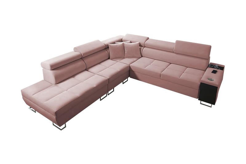 Morenia Sovesofa m. Chaiselong L-formet - Sovesofaer - Velour sofaer