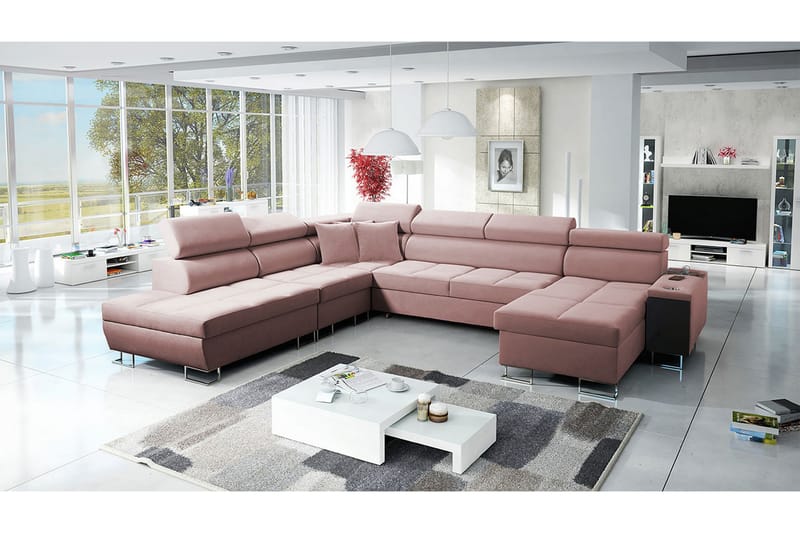 Morenia Sovesofa m. To Chaiselonger - Sovesofaer - Sovesofa chaiselong - Velour sofaer