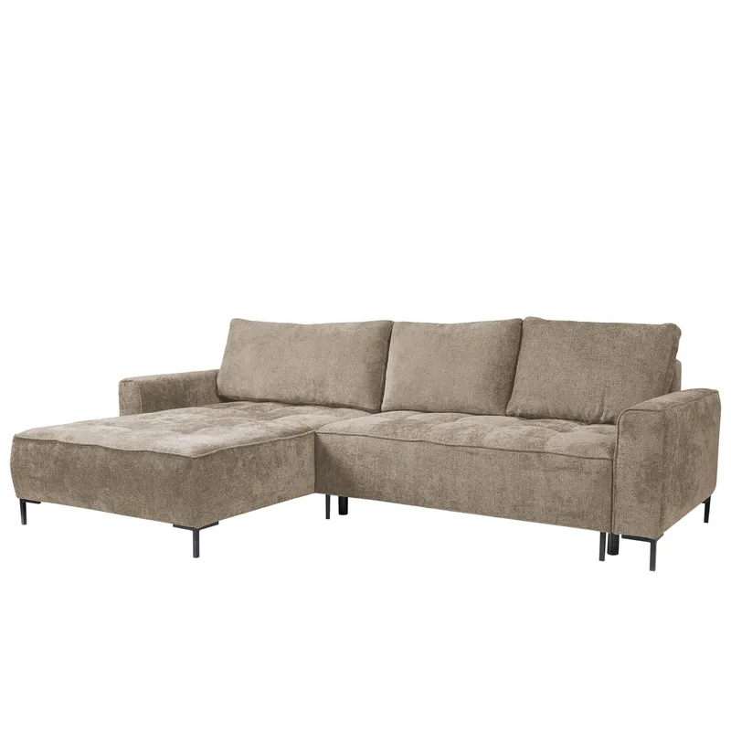 Morvian 3-personers sovesofa med chaiselong, brun
