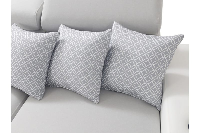 Mumtaz U-Sovesofa Chaiselong Højre - Hvid/Lysegrå - Møbler - Sofaer - Sovesofaer