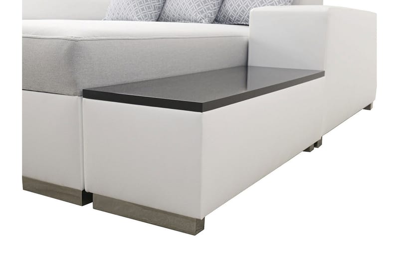 Mumtaz U-Sovesofa Chaiselong Højre - Hvid/Lysegrå - Møbler - Sofaer - Sovesofaer