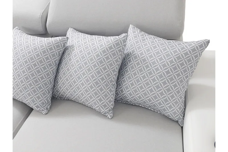 Mumtaz U-Sovesofa Chaiselong Venstre - Lysegrå/Hvid - Møbler - Sofaer - Sovesofaer