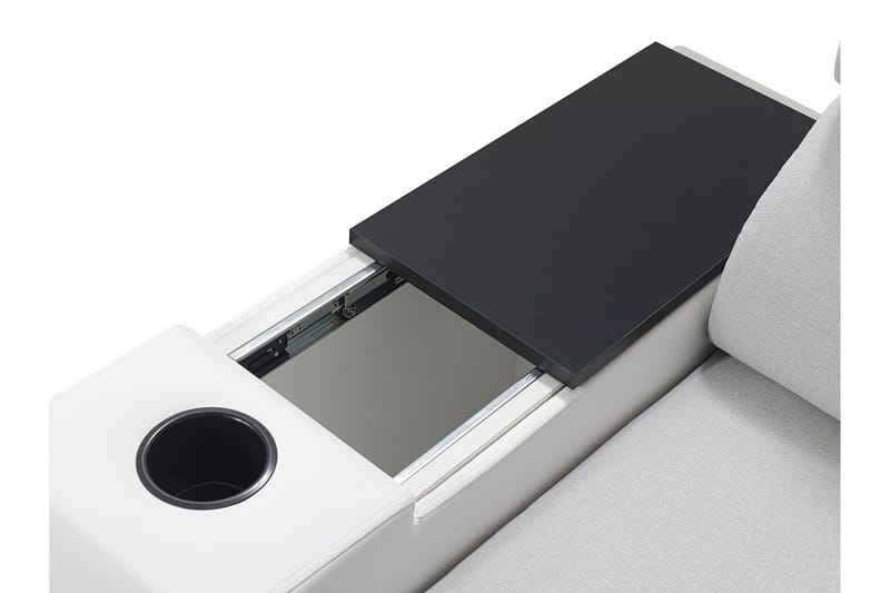 Mumtaz U-Sovesofa Chaiselong Venstre - Lysegrå/Hvid - Møbler - Sofaer - Sovesofaer