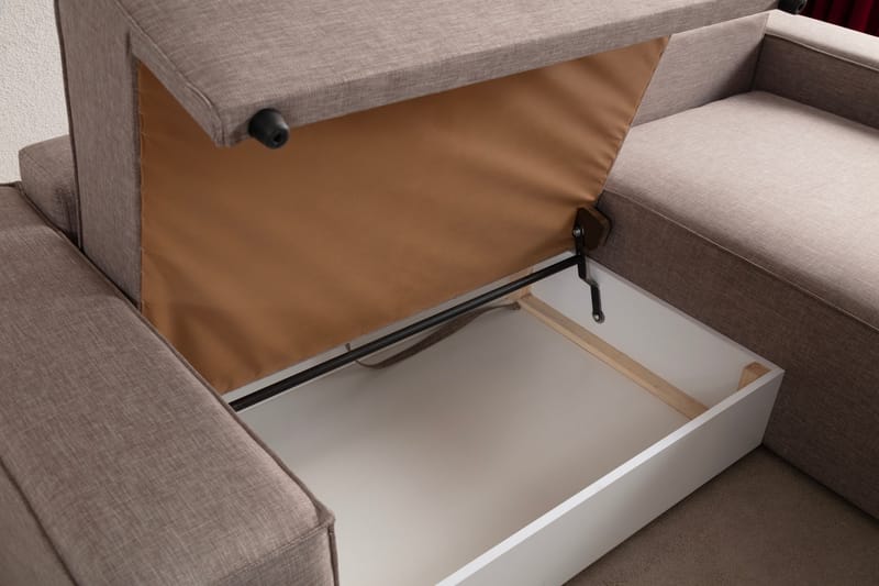 Munehiro Hjørnesovesofa - Brun - Møbler - Sofaer - Sovesofaer